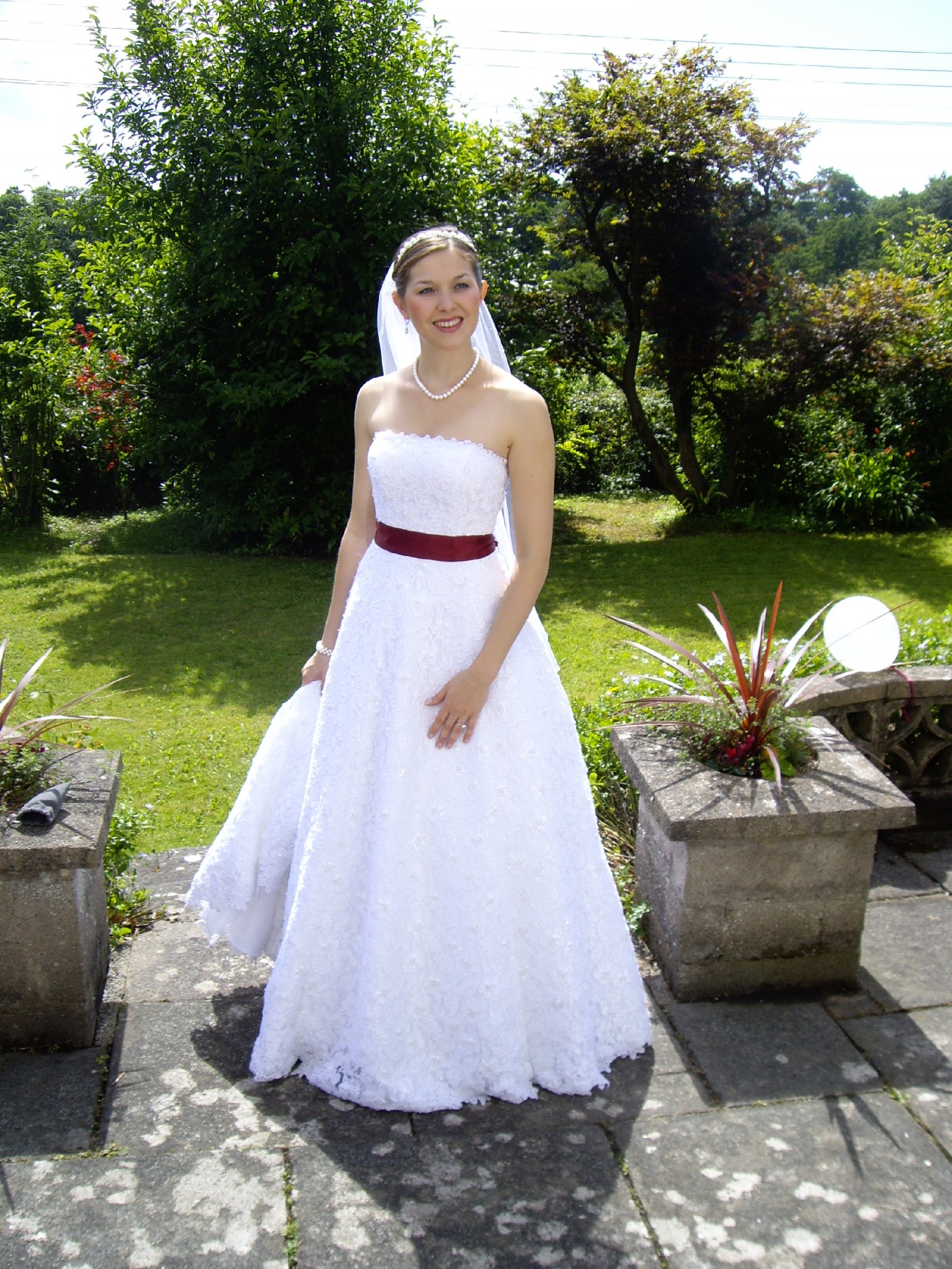 French Bustle Wedding Dress Chapel Train