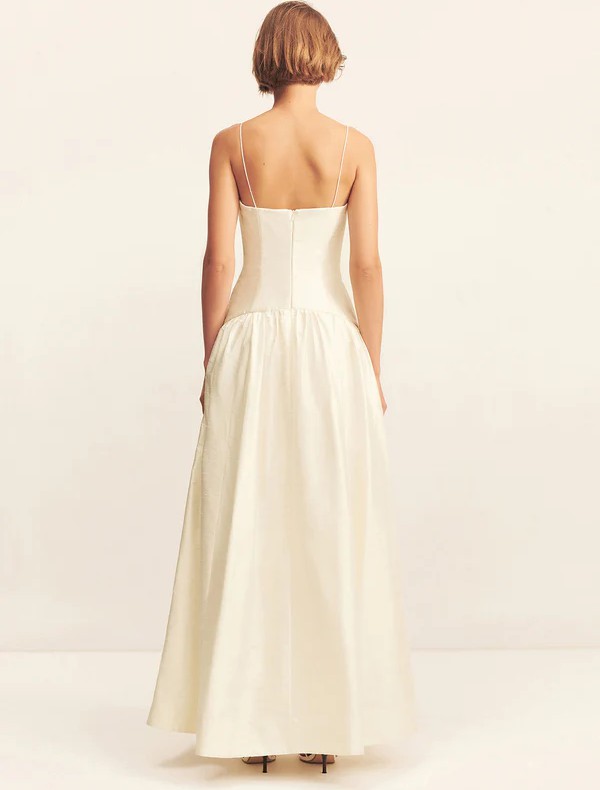 princess fairy wedding dress Moraya Dropped Waist Maxi Dress | Ivory | Dresses main image 1