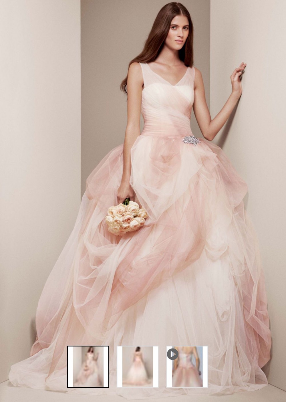 vera wang pink wedding dress
