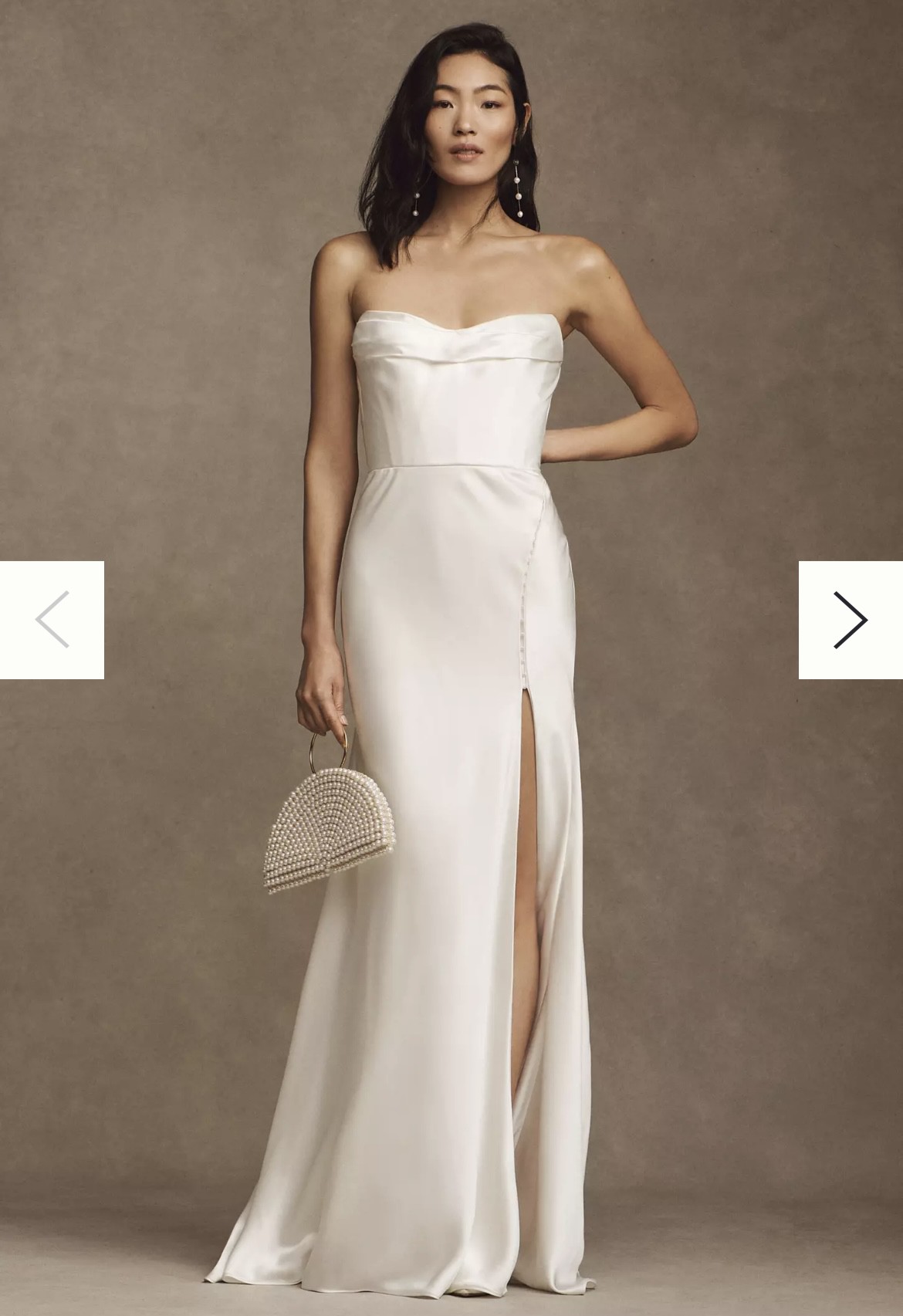 anthropologie evening dresses Anthropologie BHLDN Dylan Satin One Shoulder Slit Gown Size 14 Black –  Finds For You main image 1