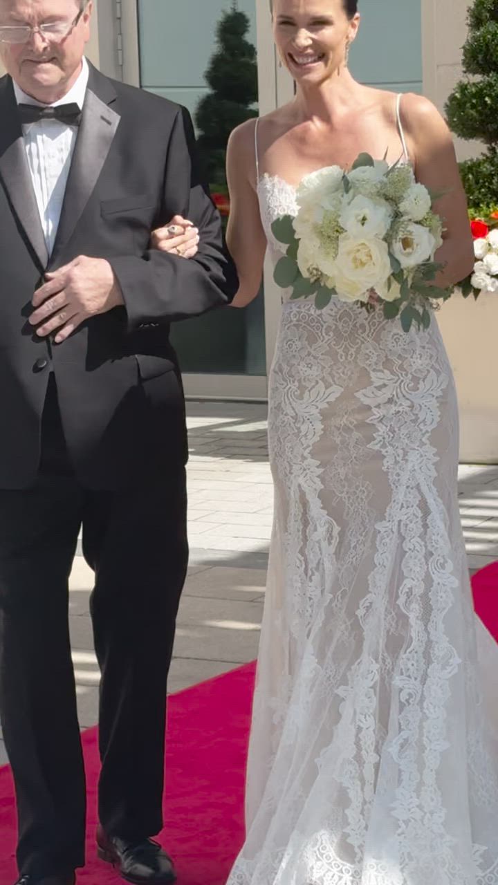 BHLDN, Watters Alessandra Corset Open Back Lace Dress