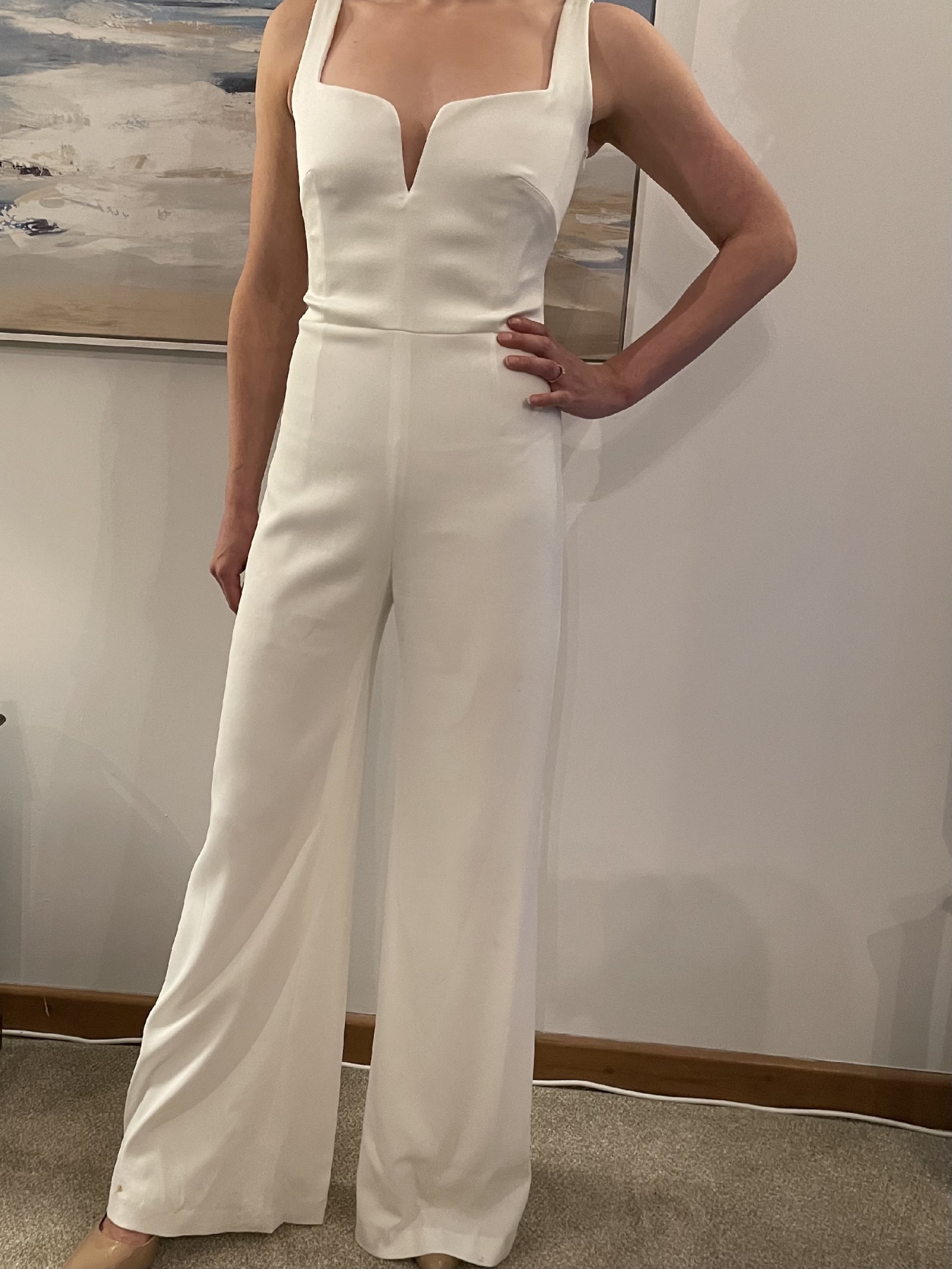 GALVAN Paneled crepe jumpsuit