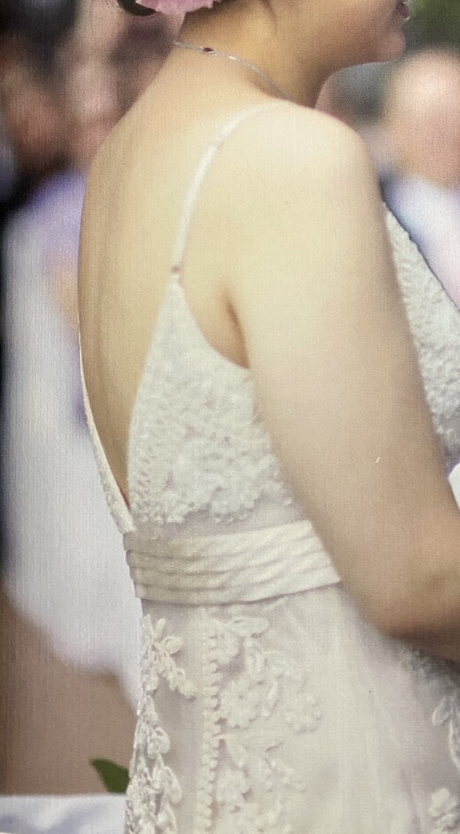 Robe De Soirée/mariage Blanche Sans Bretelles SUE WONG - Taille 2 - Occasion Comme Neuve
