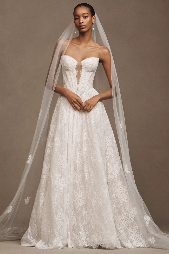 Watters, (NEW WITH TAGS) Charlotte Strapless Basque-Waist A New Wedding  Dress Save 27% - Stillwhite