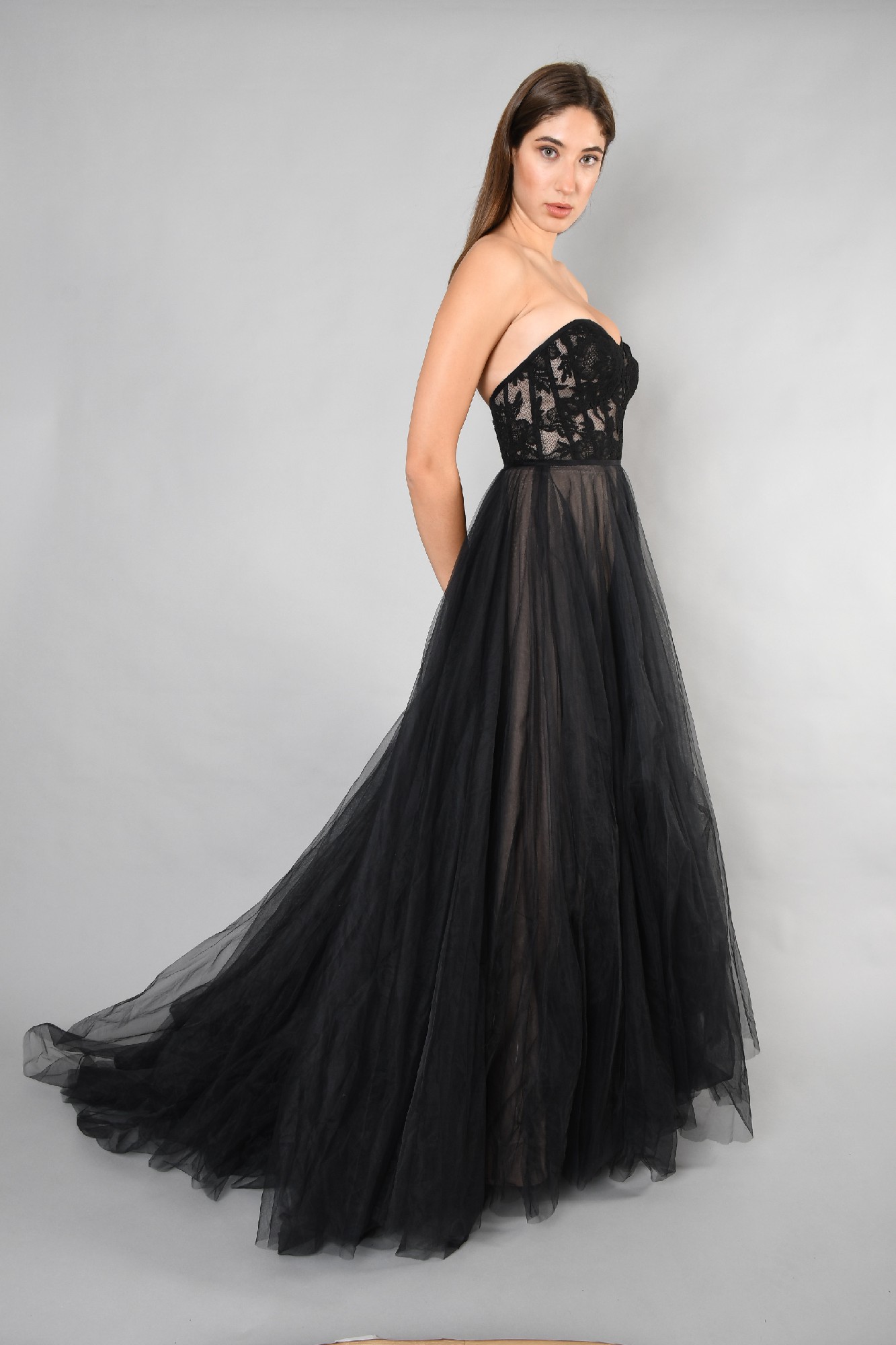 wtoo by watters clarinda strapless lace gown