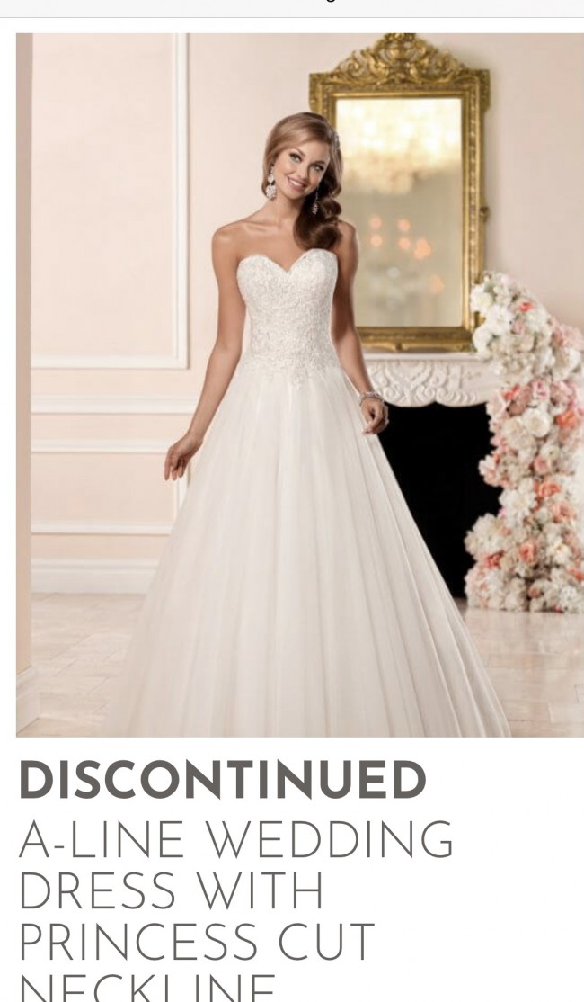 Stella York A-Line Wedding Dress w Princess Cut Neckline 6357 Used ...