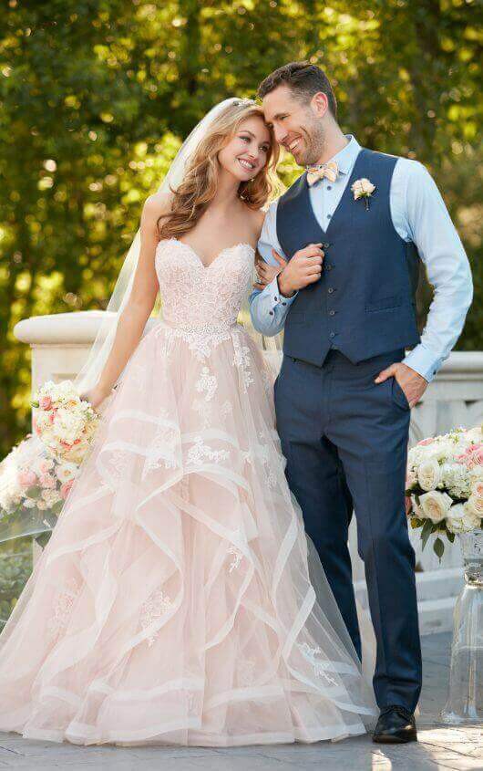 moscato pink wedding dress Stella York Bridal 7012 Amanda-Lina's