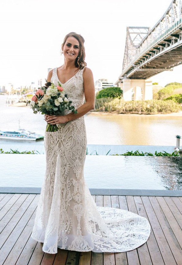 Anna Campbell Jamie Trumpet Used Wedding Dress Save 61% - Stillwhite