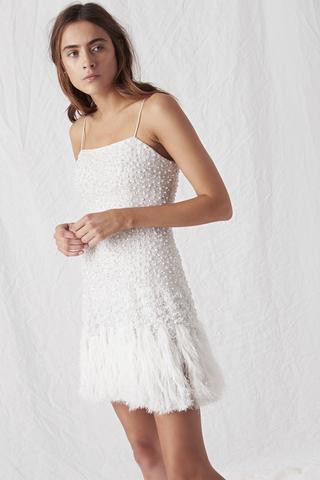 Aje Pellina Feather Dress Second Hand Wedding Dress Save 40% - Stillwhite