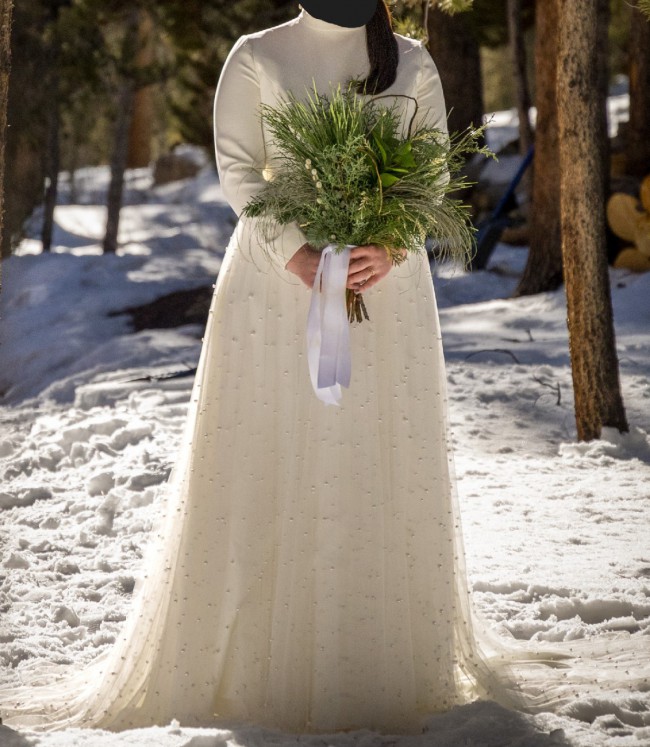 winter wedding dress sweater Bridal Sweaters and More Chic Winter Looks for a Wedding in the Snow