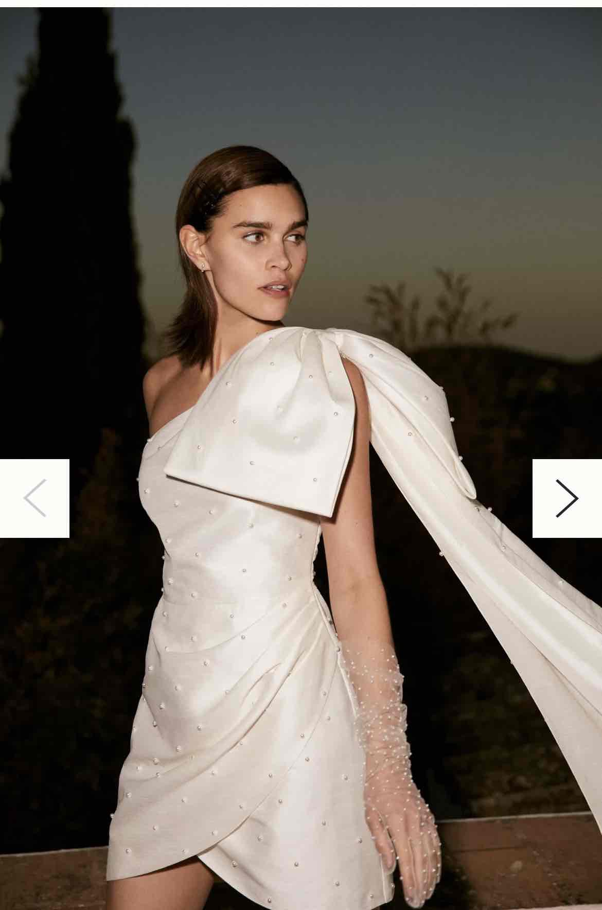 sachin & babi halter gem & pearl mini dress Babi, Pippa One Shoulder Embellished New Wedding Dress Save 25% Style:64495