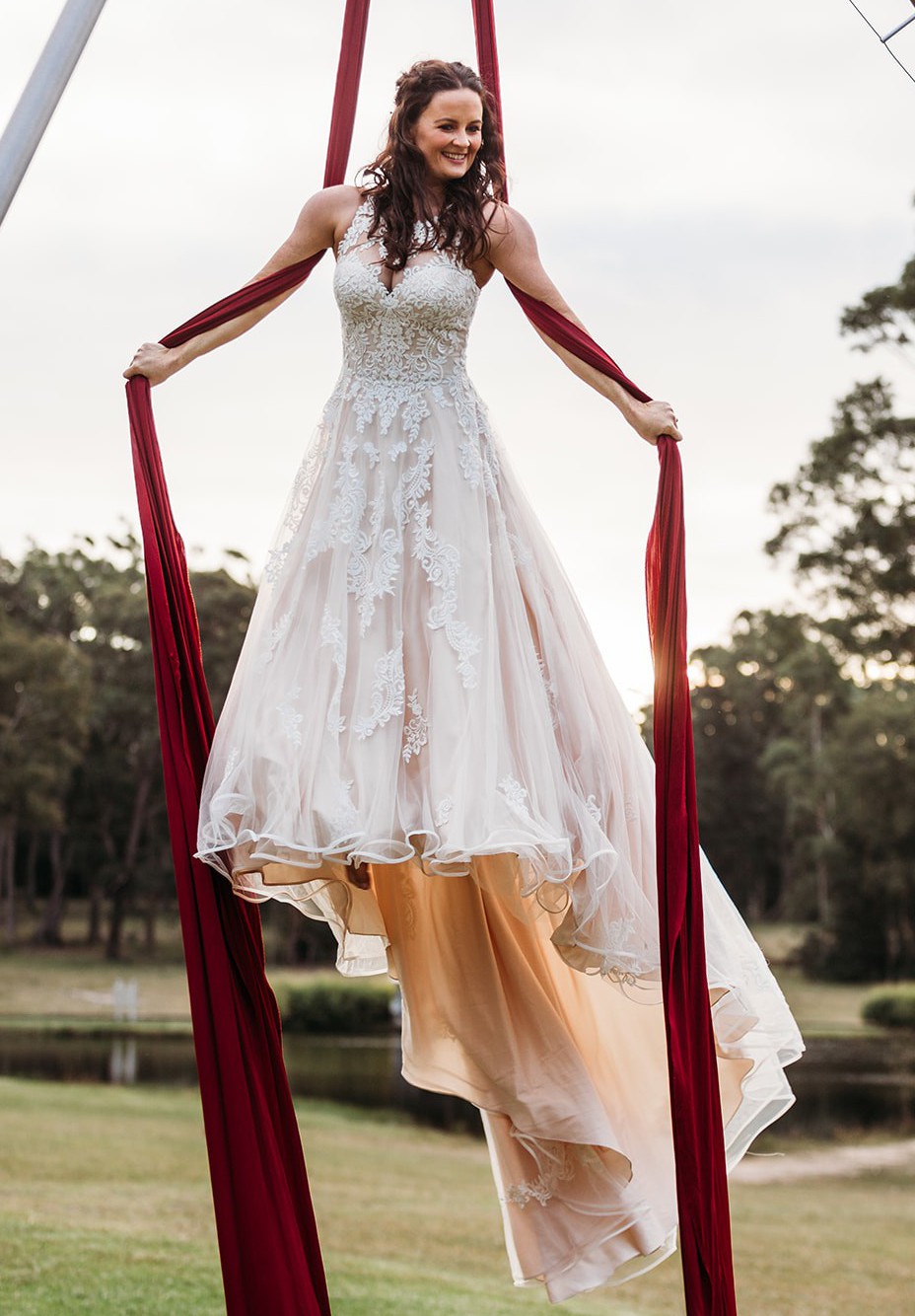 Vintage blush wedding outlet dress