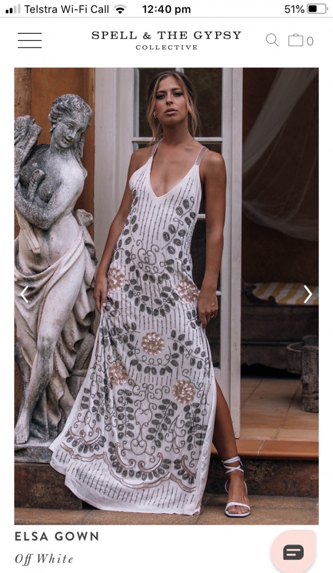spell elsa gown