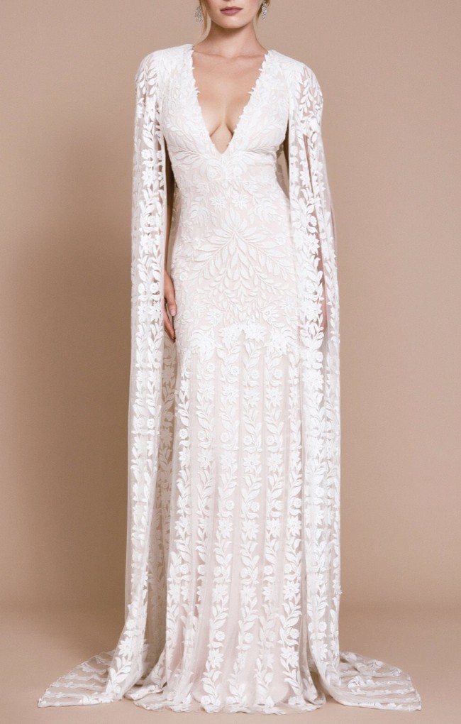 Tadashi Shoji COLBORN VINE EMBROIDERED Merida GOWN