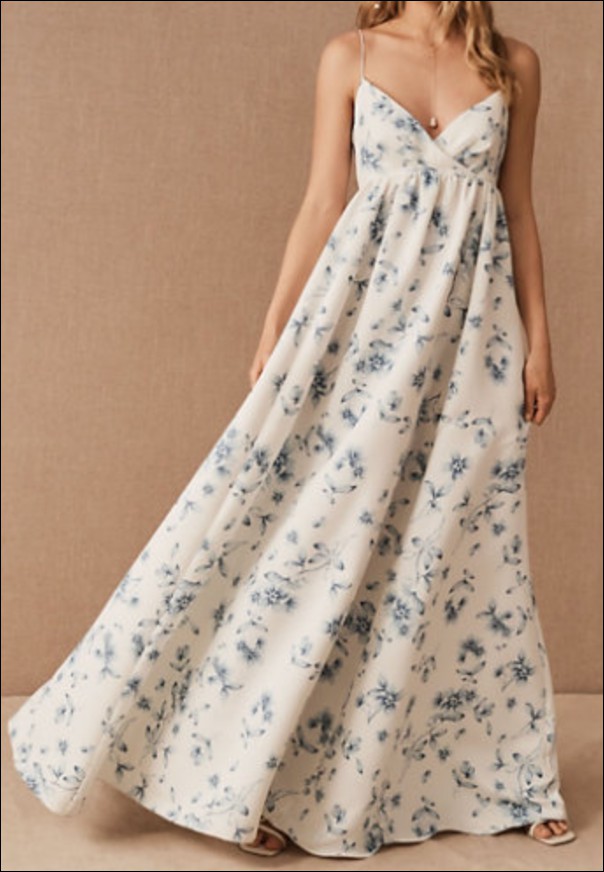 bhldn blue floral dress Adelyn Maxi Dress  Blue Floral Tulle Maxi