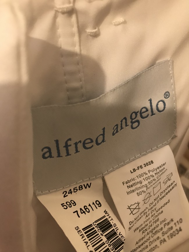 Alfred Angelo 599 white silver 745119 New Wedding Dress Save 80% ...