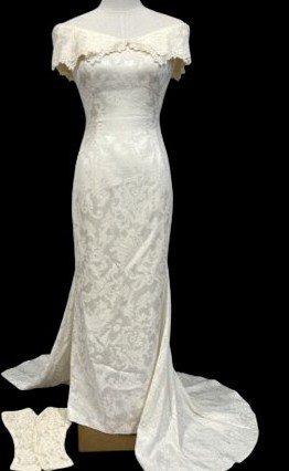 Scott McClintock, Vintage Scott McClintock Lace Wedding Gown with Re  Wedding Dress - Stillwhite