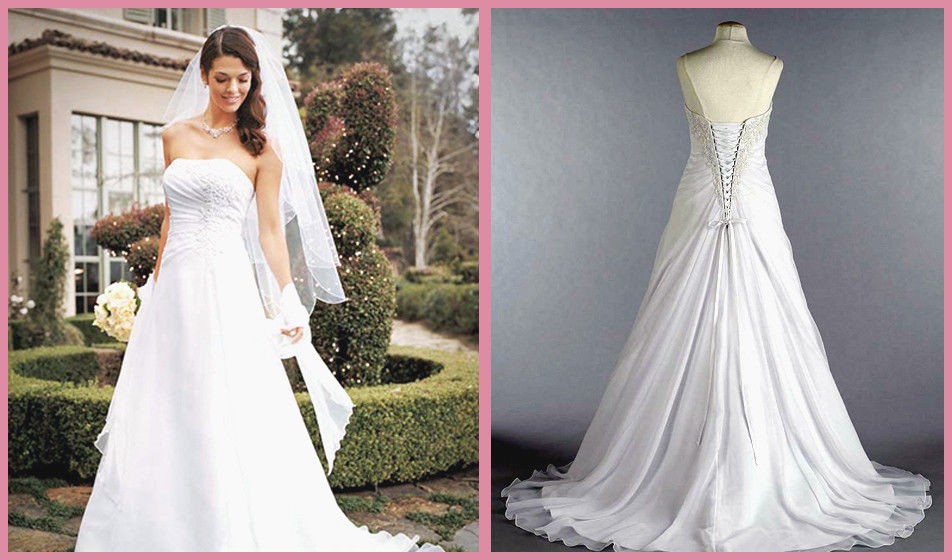 David's Bridal V9409 New Wedding Dress Save 50% - Stillwhite