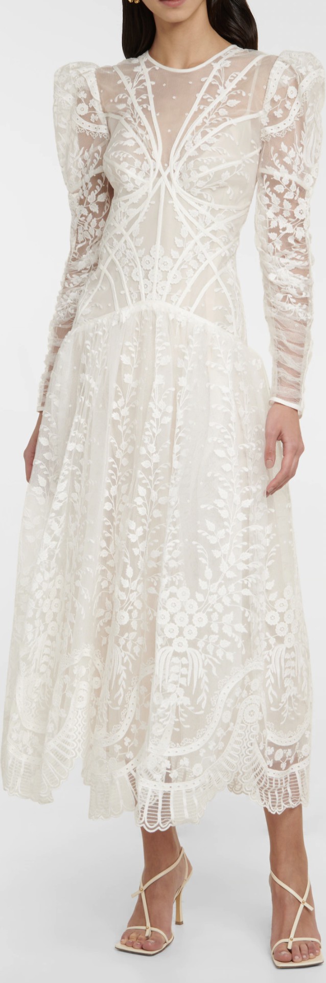 knee length dresses for ladies Zimmermann Tuck Midi Shirt Dress, Cream Chain, Size 2 main image 1