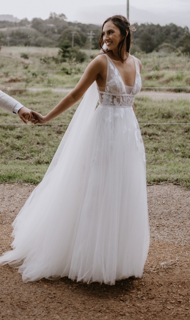 Willowby 50704 Galatea Plunging Neckline Wedding Dress
