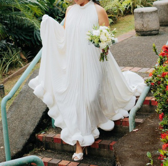 Lanvin, Ruffled charmeuse gown Wedding Dress Save 47% Stillwhite