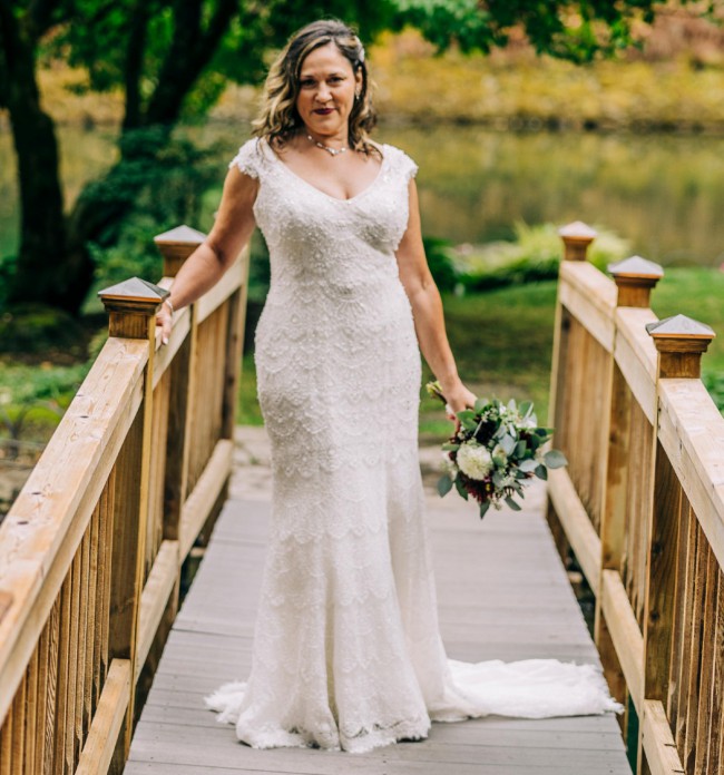 Melissa Sweet, Hand Beaded Lace Cap Sleeve Wedding Dress Wedding Dress Save  65% - Stillwhite
