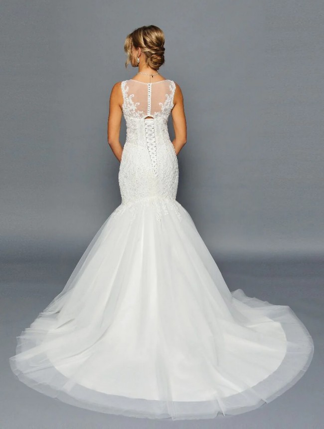 DeKlaire Bridal 489 Wedding Dress V-Neck A-Line Ball Gown