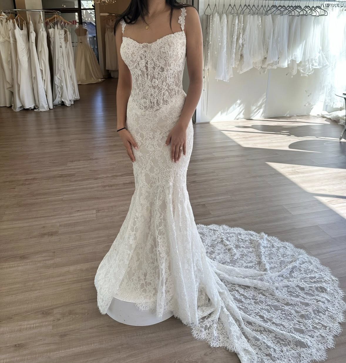 knee length dresses for ladies Allure M583 Modest Wedding Dress
