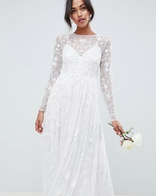 ASOS Bridal ASOS EDITION all over embellished and embroidered New ...