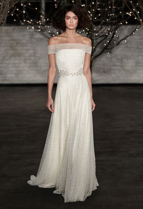 jenny packham short white dress Jenny Packham | Margeaux Shimmering Short Wedding Dress