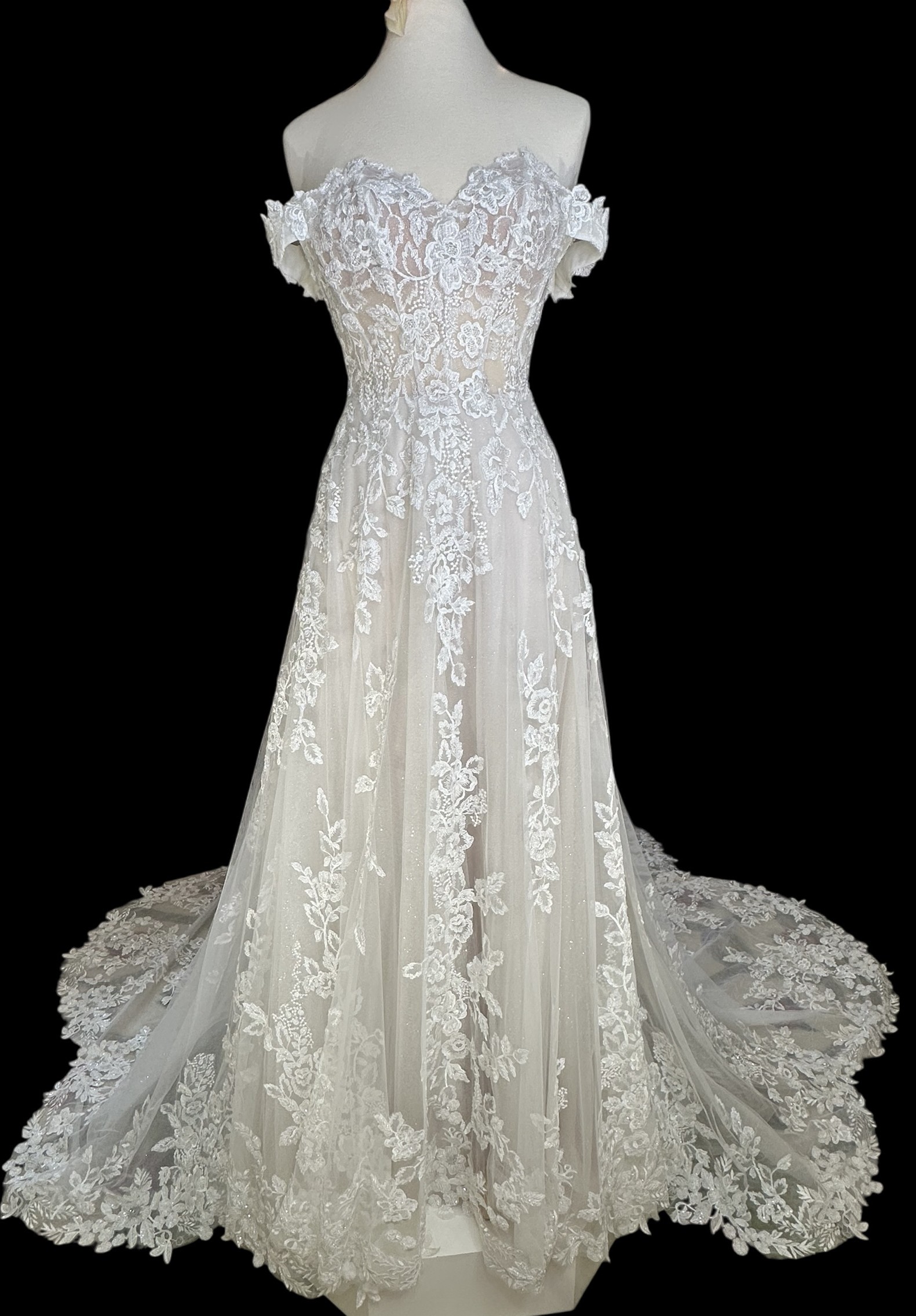 confetti and lace dresses Everglade Designer Lace Party Dress by Claire Pettibone 4 / Ivory / Cocktail main image 0