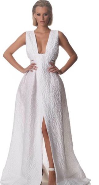 alex perry white gown