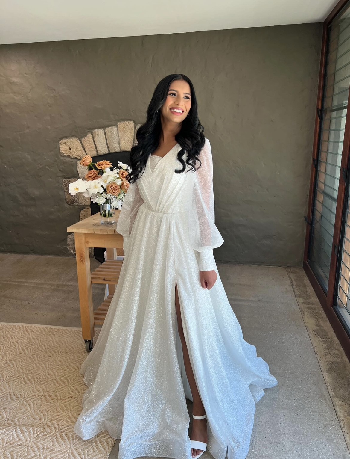 Olivia Bottega, Sparkly Wedding Dress Ella With High Leg Slit Wedding Dress  Save 56% - Stillwhite