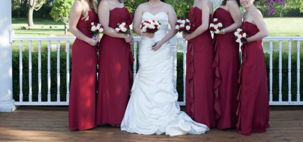 jewel bridesmaid dresses Charming Jewel Short Sleeves Lace Chiffon Bridesmaid Dresses