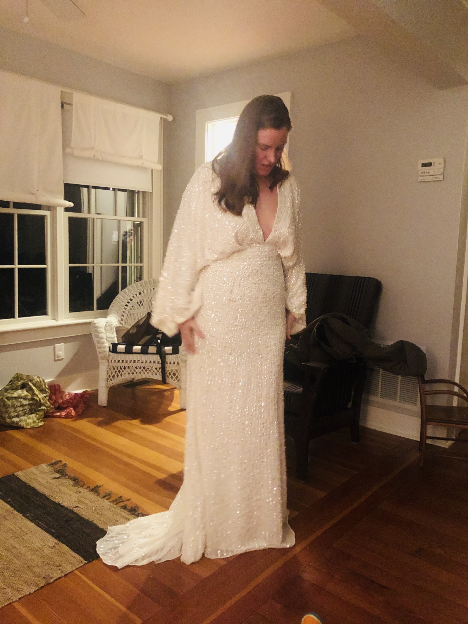 Ciara Sequin Kimono Sleeve Wedding Dress Dresses Images 2022