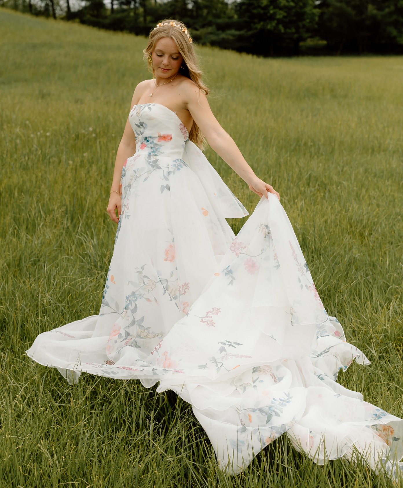monique lhuillier floral organza dress Florette Dress Blush  Monique Lhuillier