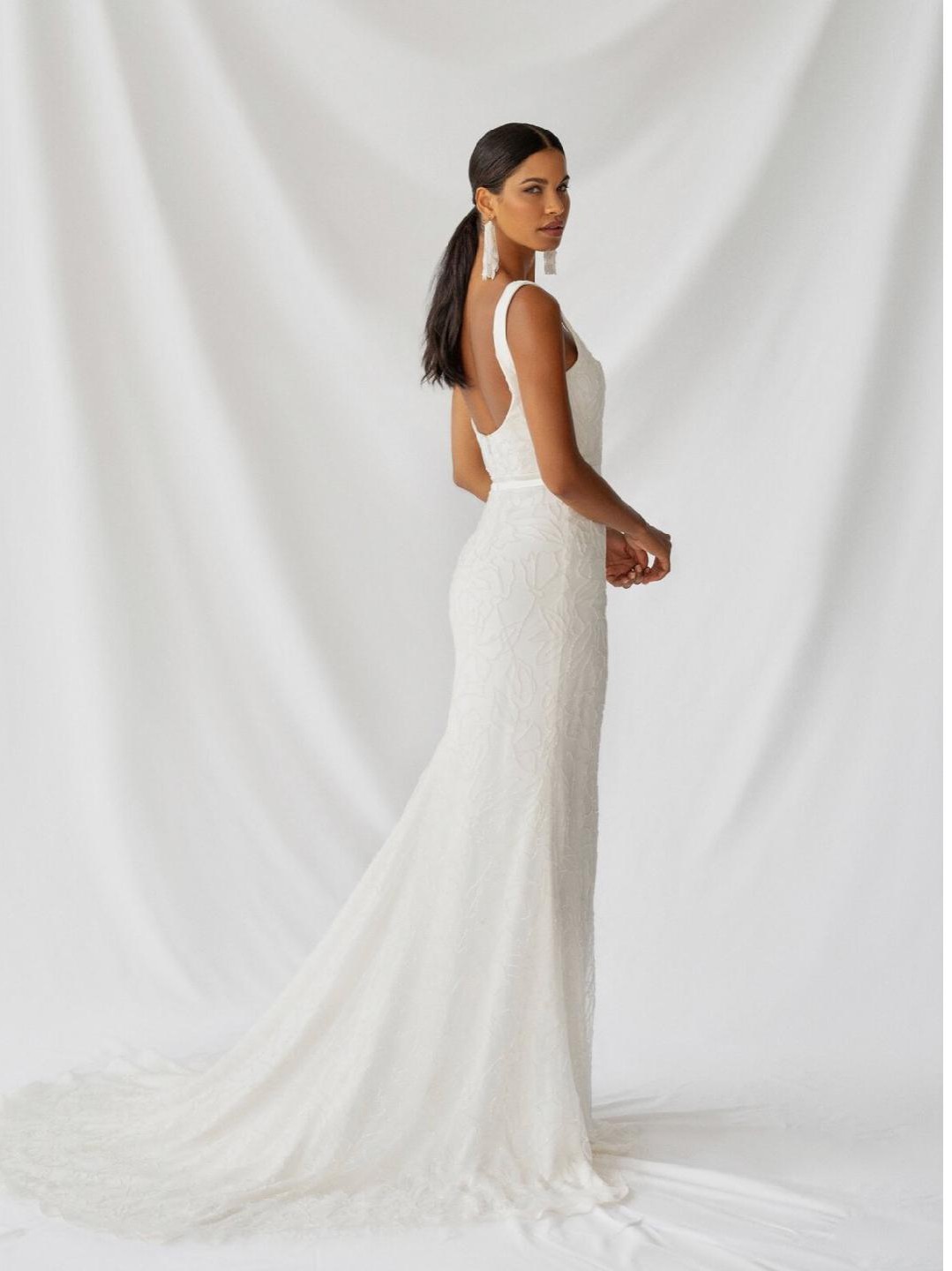 Alexandra Grecco Aspen gown Sample Wedding Dress Save 50% - Stillwhite