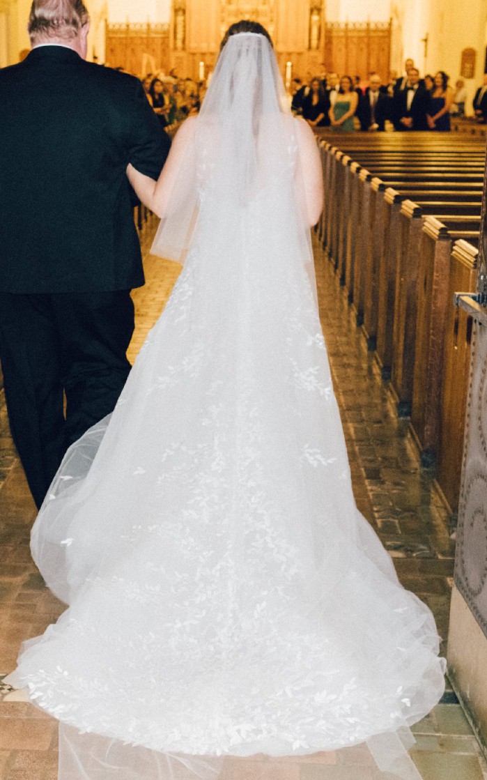 MIRA Bridal Veil Chapel Length Veil Drop Veil Wedding 