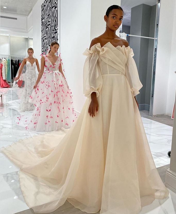Monique Lhuillier Ambrosia BLOOMSP20 Wedding Dress Save 50% - Stillwhite
