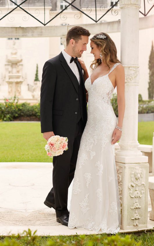 Stella York, Old Hollywood Glamour Wedding Dress with Long Trai Used Wedding Dress - Stillwhite Stella York, Old Hollywood Glamour Wedding Dress with Long Trai Used Wedding Dress - Stillwhite