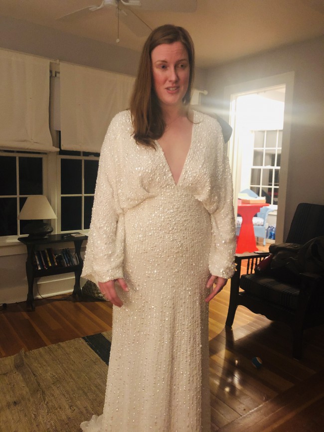 ASOS Bridal sequin kimono sleeve wedding dress New Wedding