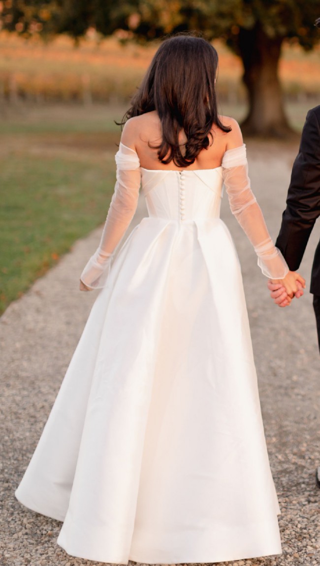 alex perry isobel silk strapless bridal gown
