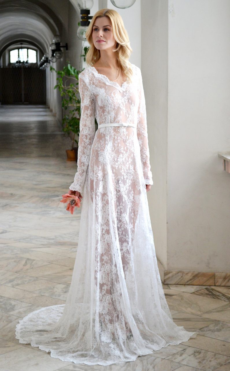 Barely There 55 Sheer Wedding Dress Styles Stillwhite Blog 8281