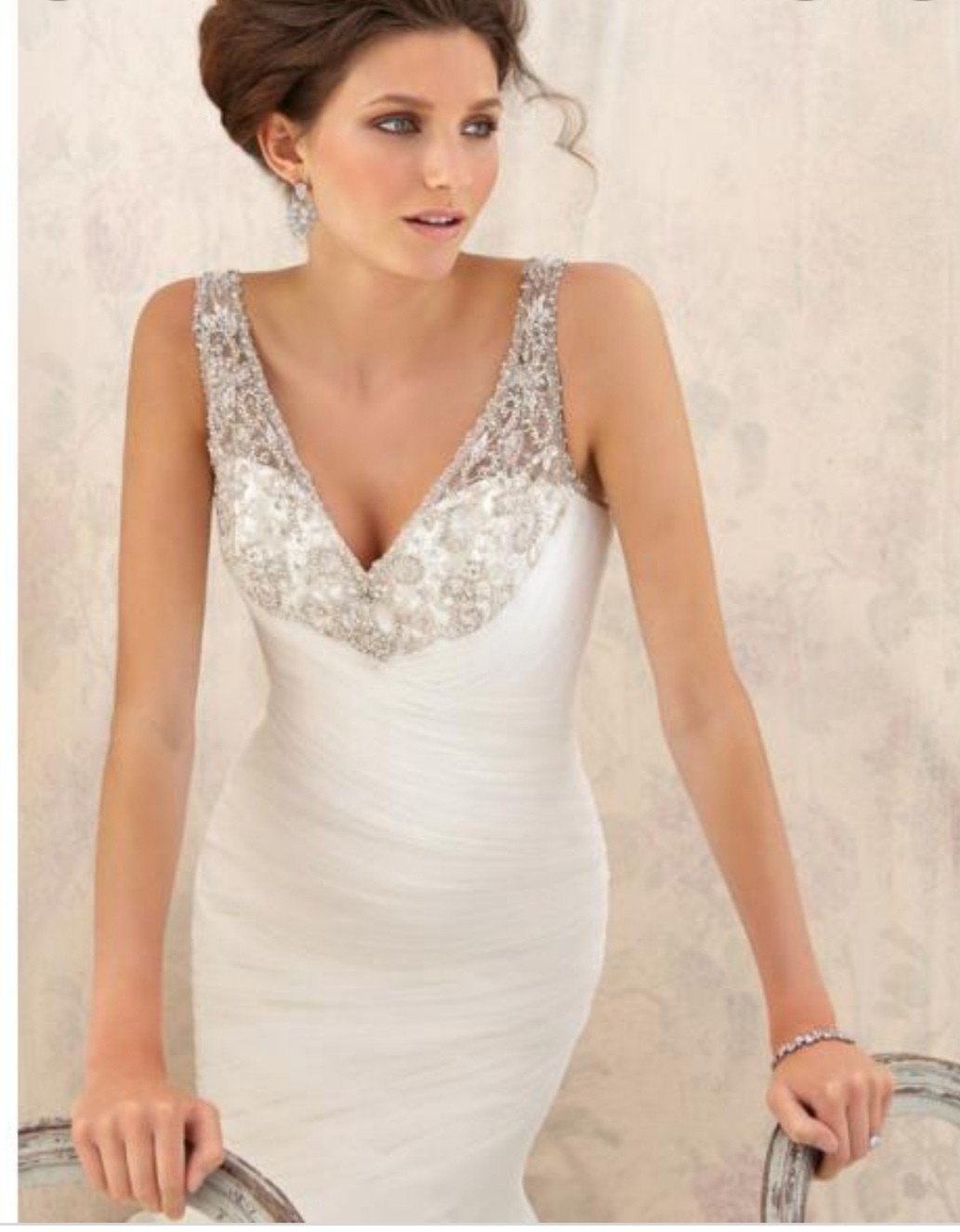 sachin and babi light blue dress Sequins High Slit Open Back Dress 48023
