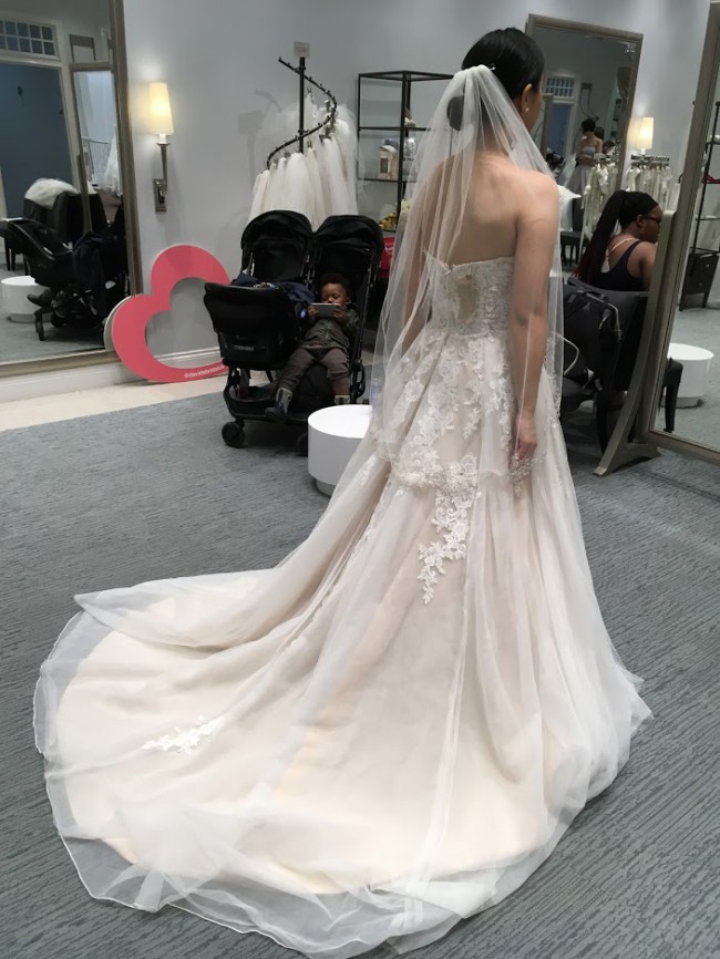 David's bridal 2024 champagne wedding dress