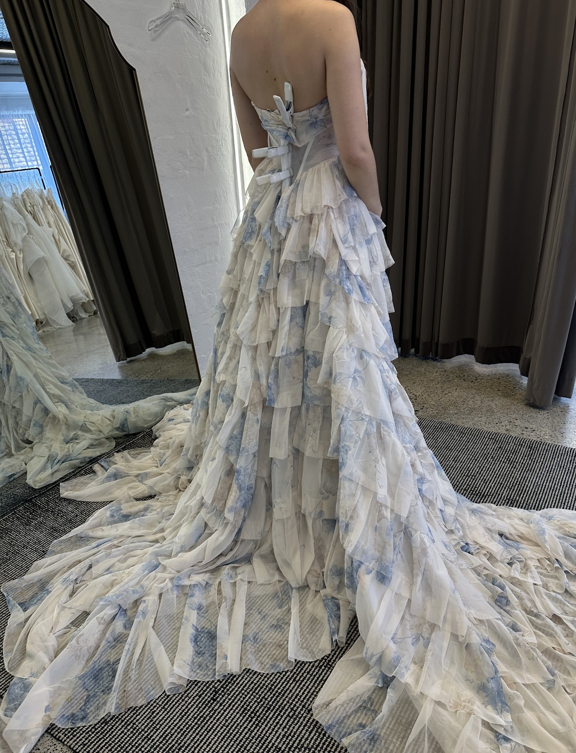 blue rose wedding dress Rue De Seine, JACQUELINE BLUE ROSE Wedding Dress Save 35%