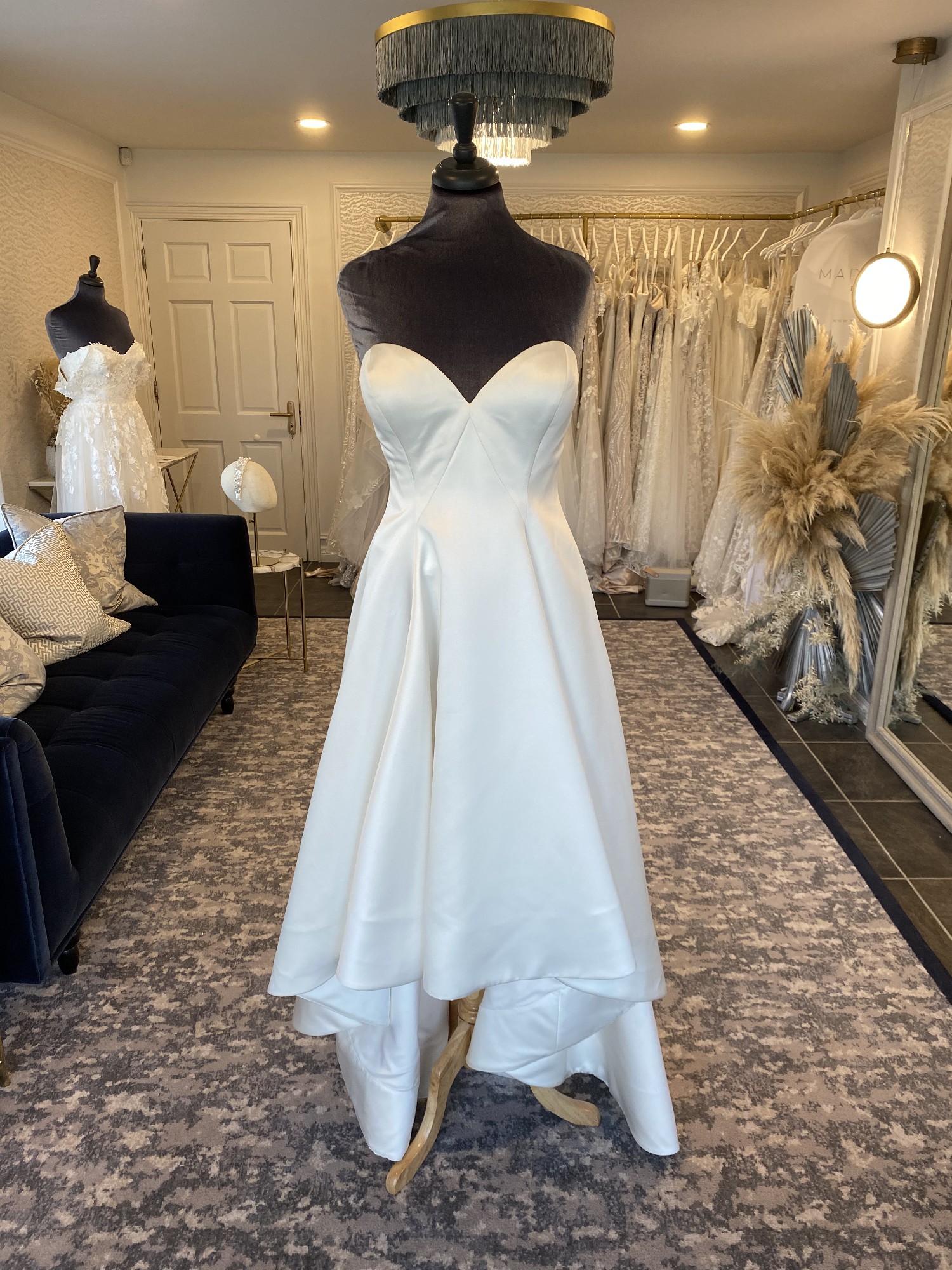 zac posen satin wedding dress Truly Zac Posen Long Illusion Sleeve Wedding Dress
