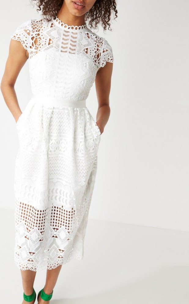karen millen white lace dress