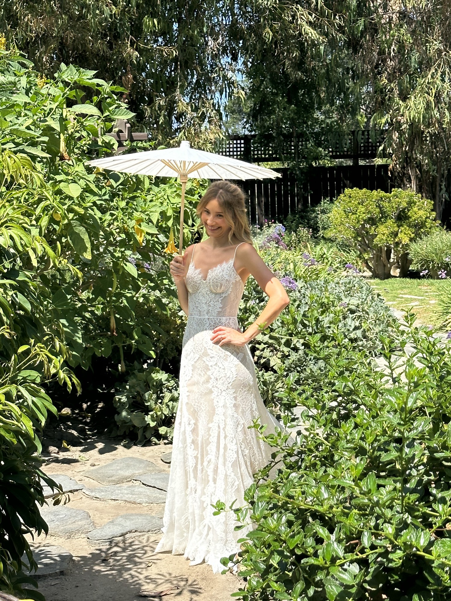 BHLDN Watters Alessandra Corset OpenBack Lace Wedding G Wedding Dress