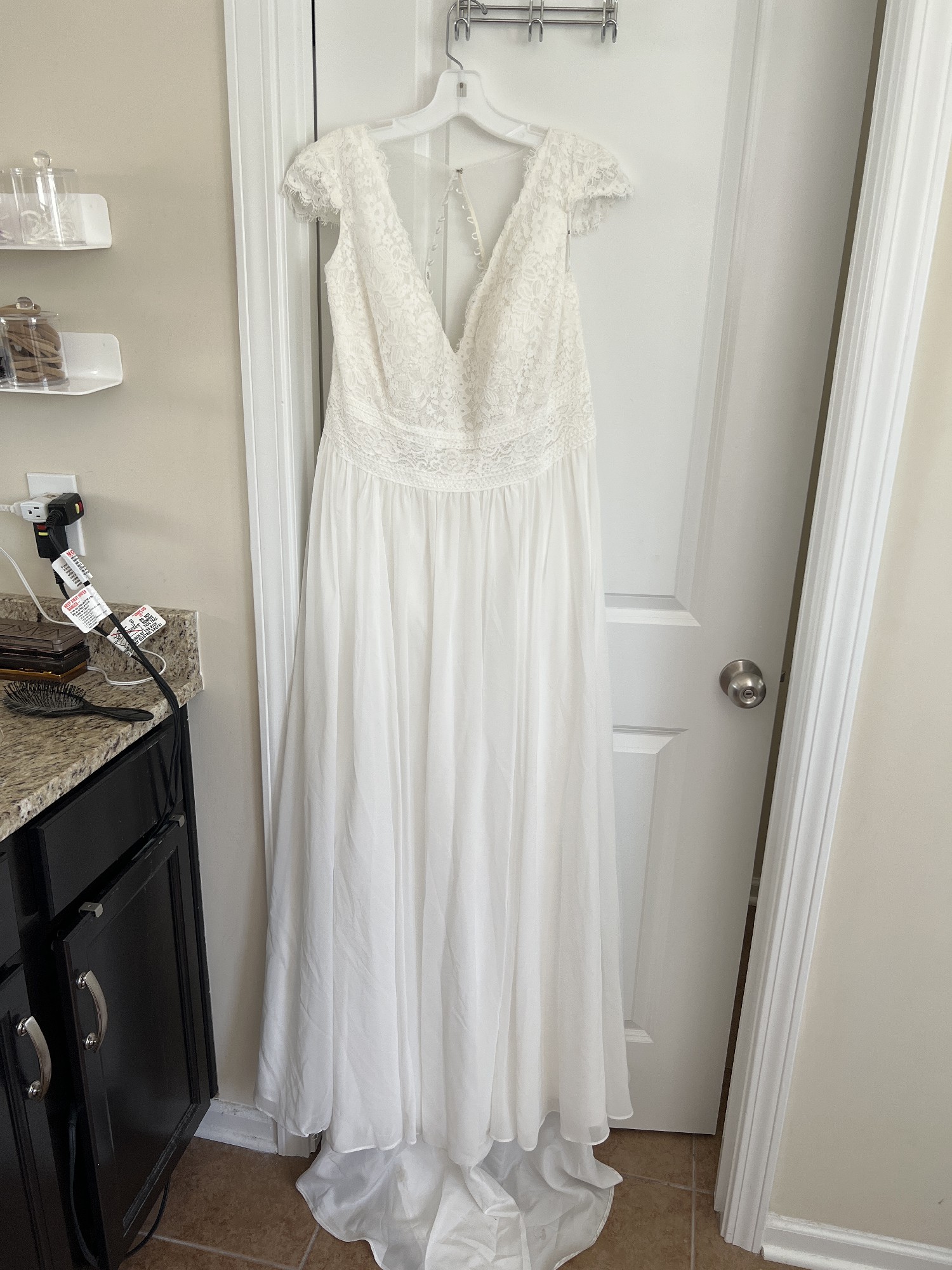 lace trim denim dress DENIM STRAP MIDI DRESS – Kleaux main image 0